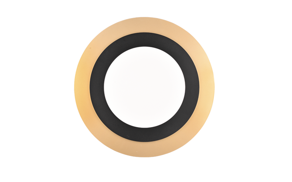 Trio Lighting Trio MORGAN ceiling light | 50W | black with gold | IP20 | 4.5 cm