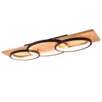 Trio BARCA plafondlamp | LED | mat zwart | 97 x 33 cm | IP20