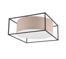 Trio Lighting Trio ROSS plafondlamp | E27 Fitting | mat zwart met beige | 50 x 50 cm | IP20 | excl. 3x E27 | max. 25W