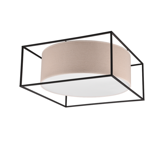 Mat zwart, beige