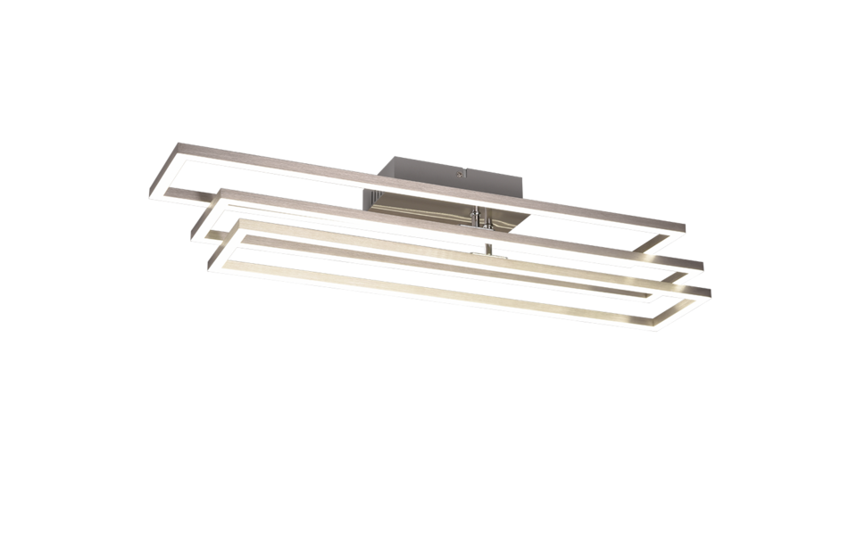 Trio Lighting Trio CORSO plafondlamp | LED | nikkel mat | 66 x 60 cm | IP20 | 1x 36W | 4600 lm | 2700-6000K | dimbaar