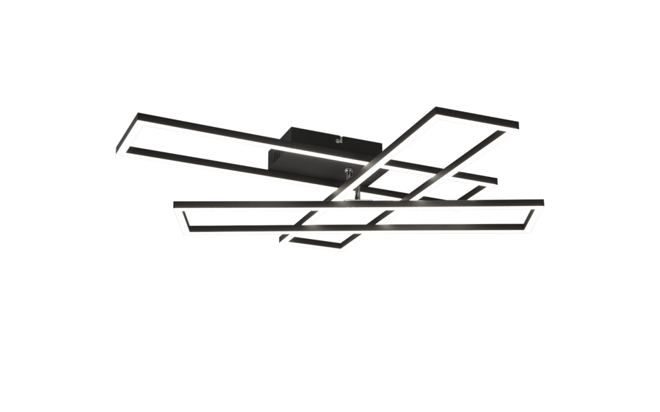 Trio Lighting Trio CORSO plafondlamp | LED | mat zwart | 66 x 60 cm | IP20 | 1x 36W | 4600 lm | 2700-6000K | dimbaar Trio Lighting Trio CORSO plafondlamp | LED | mat zwart | 66 x 60 cm | IP20 | 1x 36W | 4600 lm | 2700-6000K | dimbaar