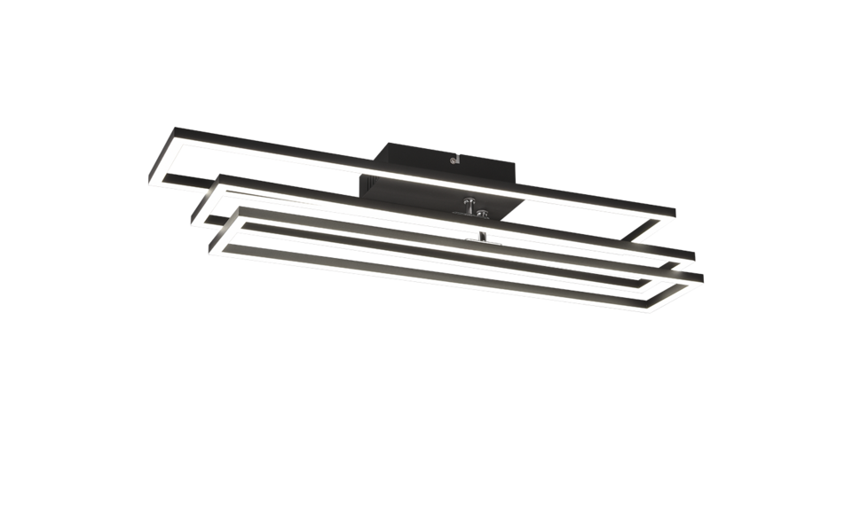 Trio Lighting Trio CORSO plafondlamp | LED | mat zwart | 66 x 60 cm | IP20 | 1x 36W | 4600 lm | 2700-6000K | dimbaar Trio Lighting Trio CORSO plafondlamp | LED | mat zwart | 66 x 60 cm | IP20 | 1x 36W | 4600 lm | 2700-6000K | dimbaar