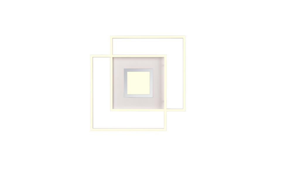 Trio Lighting Trio VIA plafondlamp | LED | wit mat | 50 x 50 cm | IP20 | 1x 36W | 4200 lm | 2700-6500K | dimbaar