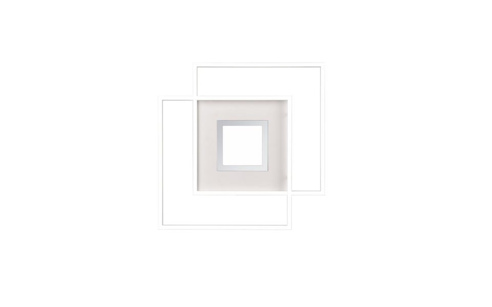 Trio Lighting Trio VIA plafondlamp | LED | wit mat | 50 x 50 cm | IP20 | 1x 36W | 4200 lm | 2700-6500K | dimbaar