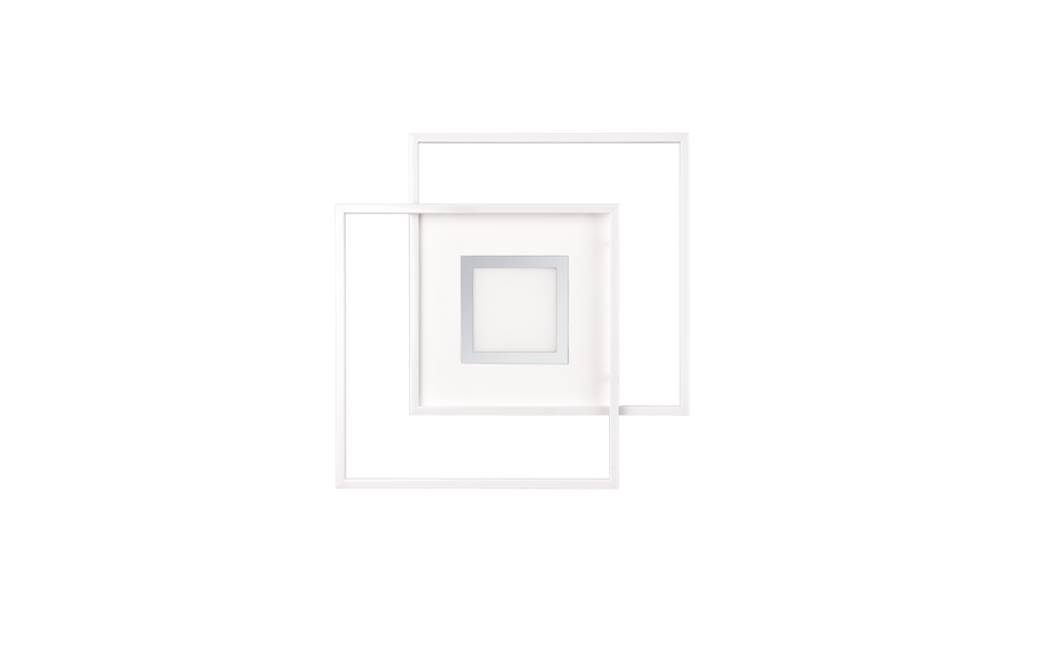 Trio Lighting Trio VIA plafondlamp | LED | wit mat | 50 x 50 cm | IP20 | 1x 36W | 4200 lm | 2700-6500K | dimbaar