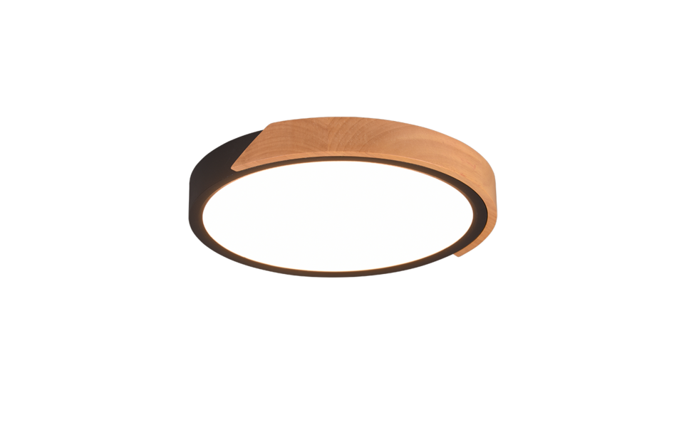 Trio Lighting Trio JANO LED ceiling light | 1x 20W 2400 lm 3000K | black | IP20 | 3.5 cm