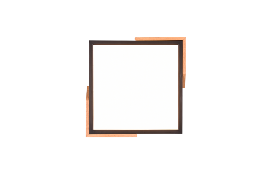 Trio Lighting Trio META plafondlamp | LED | mat zwart | 31,5 x 31,5 cm | IP20 | 1x 20W | 2400 lm | 3000K | dimbaar