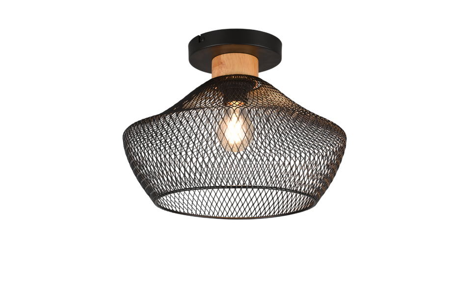 Trio Lighting Trio VALERIA ceiling light | 1x E27 max 40W | black | Ø 35 cm | IP20 | 27.5 cm Trio Lighting Trio VALERIA ceiling light | 1x E27 max 40W | black | Ø 35 cm | IP20 | 27.5 cm