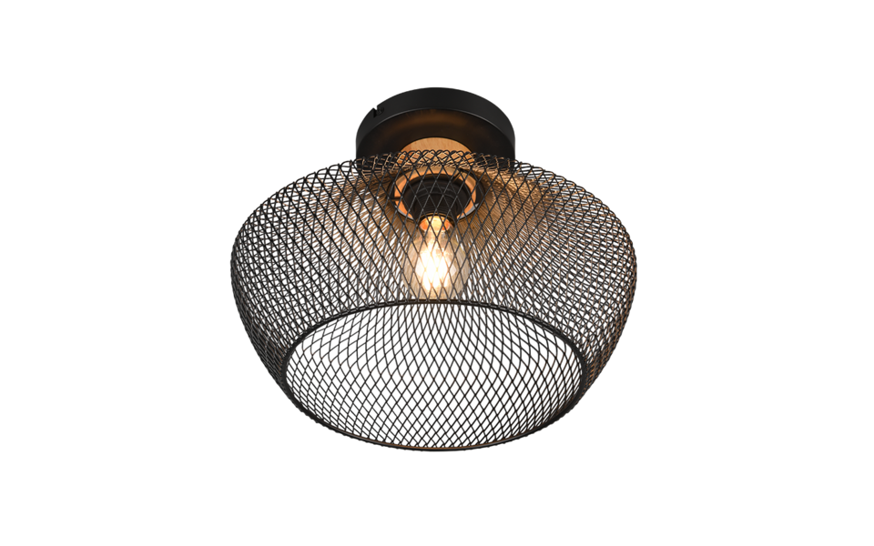 Trio Lighting Trio VALERIA ceiling light | 1x E27 max 40W | black | Ø 35 cm | IP20 | 27.5 cm Trio Lighting Trio VALERIA ceiling light | 1x E27 max 40W | black | Ø 35 cm | IP20 | 27.5 cm
