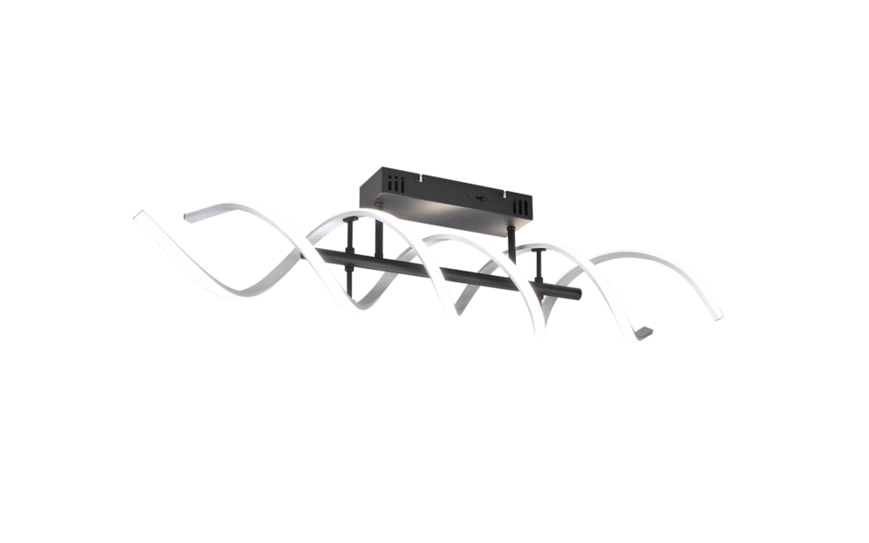 Trio Lighting Trio SEQUENCE plafondlamp | LED | geborsteld aluminium | 90 x 14,5 cm | IP20 | 1x 41W | 5000 lm | 2300+3000+4000K | dimbaar