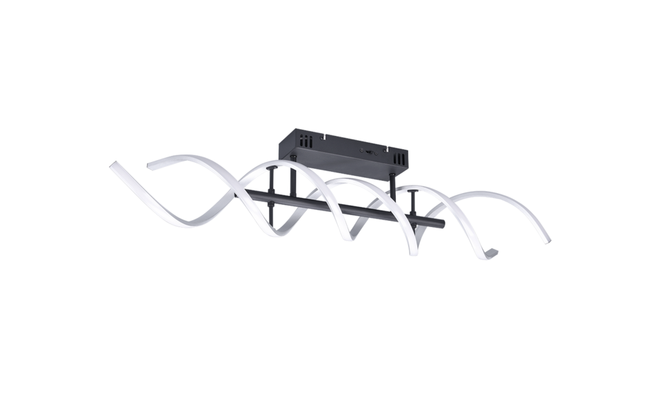Trio Lighting Trio SEQUENCE plafondlamp | LED | geborsteld aluminium | 90 x 14,5 cm | IP20 | 1x 41W | 5000 lm | 2300+3000+4000K | dimbaar