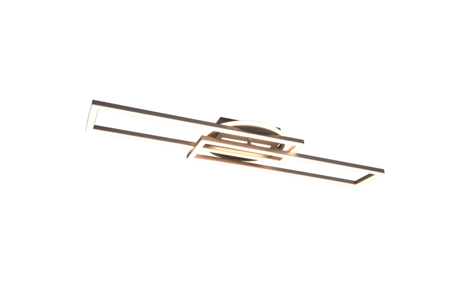 Trio Lighting Trio TWISTER plafondlamp | LED | nikkel mat | 90,5 x 24,5 cm | IP20 | 1x 30W | 4500 lm | 2700-6000K | dimbaar
