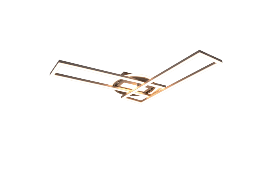 Trio Lighting Trio TWISTER plafondlamp | LED | nikkel mat | 90,5 x 24,5 cm | IP20 | 1x 30W | 4500 lm | 2700-6000K | dimbaar