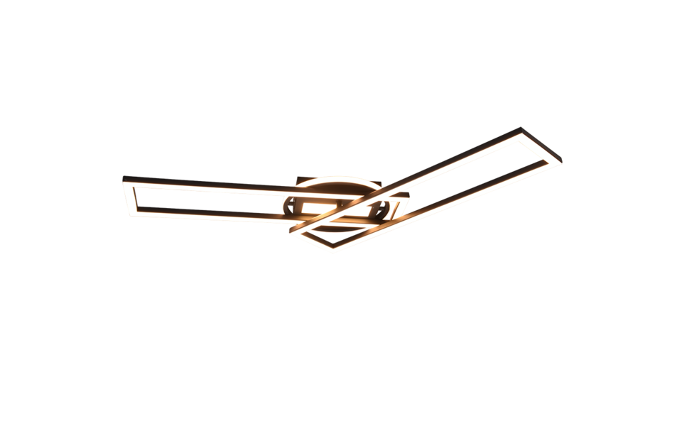 Trio Lighting Trio TWISTER plafondlamp | LED | mat zwart | 90,5 x 24,5 cm | IP20 | 1x 30W | 4500 lm | 2700-6000K | dimbaar