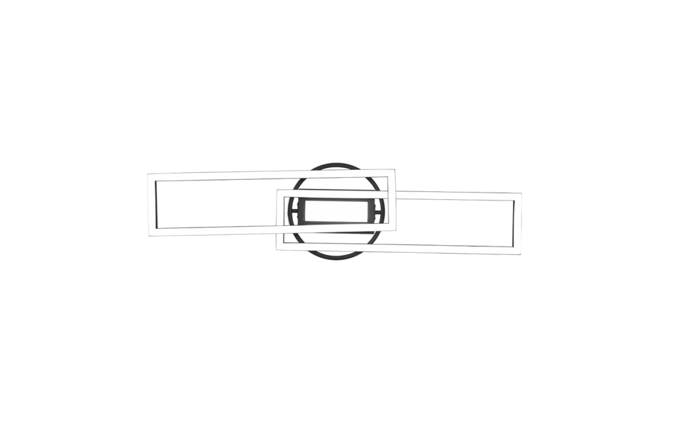 Trio Lighting Trio TWISTER plafondlamp | LED | mat zwart | 90,5 x 24,5 cm | IP20 | 1x 30W | 4500 lm | 2700-6000K | dimbaar
