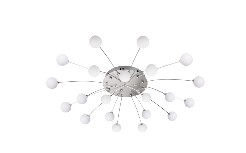 Trio Lighting Trio BULLET plafondlamp | LED | nikkel mat met wit | Ø 96,5 cm | IP20 | 21x 1,5W | 170 lm | 3000K | dimbaar Trio Lighting Trio BULLET plafondlamp | LED | nikkel mat met wit | Ø 96,5 cm | IP20 | 21x 1,5W | 170 lm | 3000K | dimbaar