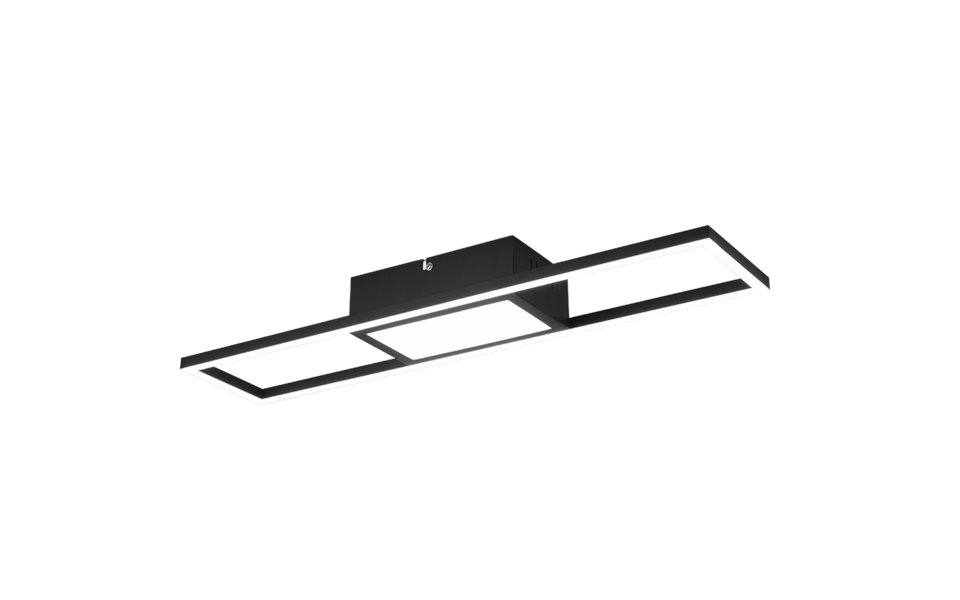 Trio Lighting Trio RIGIDO plafondlamp | LED | mat zwart | 60 x 13 cm | IP20 | 1x 22W | 2800 lm | 2700-6000K | dimbaar