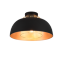 Trio Lighting Trio PUNCH plafondlamp | E27 Fitting | mat zwart | Ø 35 cm | IP20 | excl. 1x E27 | max. 40W