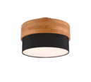 Trio Lighting Trio SEASONS plafondlamp | E14 Fitting | nikkel mat met zwart met natuurlijke afwerking | Ø 30 cm | IP20 | excl. 2x E14 | max. 40W