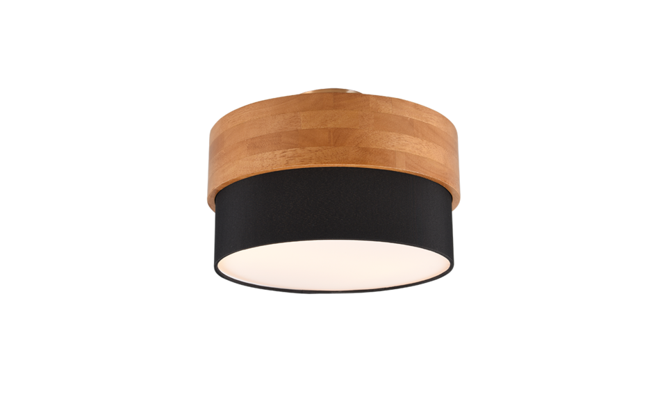 Trio Lighting Trio SEASONS plafondlamp | E14 Fitting | nikkel mat met zwart met natuurlijke afwerking | Ø 30 cm | IP20 | excl. 2x E14 | max. 40W Trio Lighting Trio SEASONS plafondlamp | E14 Fitting | nikkel mat met zwart met natuurlijke afwerking | Ø 30 cm | IP20 | excl. 2x E14 | max. 40W