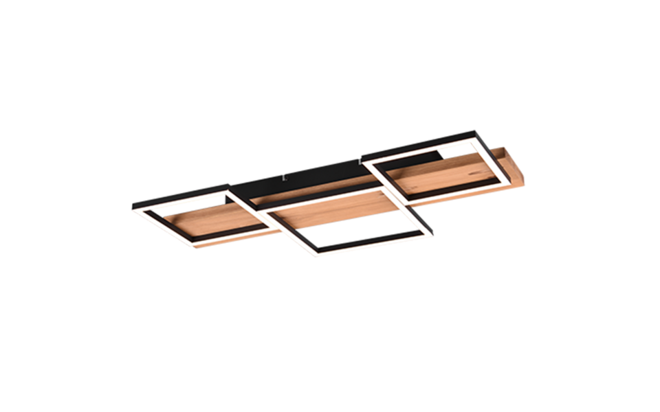 Trio Lighting Trio HARPER LED ceiling light | 1x 30W 4000 lm 3000K | black | IP20 | 7.5 cm