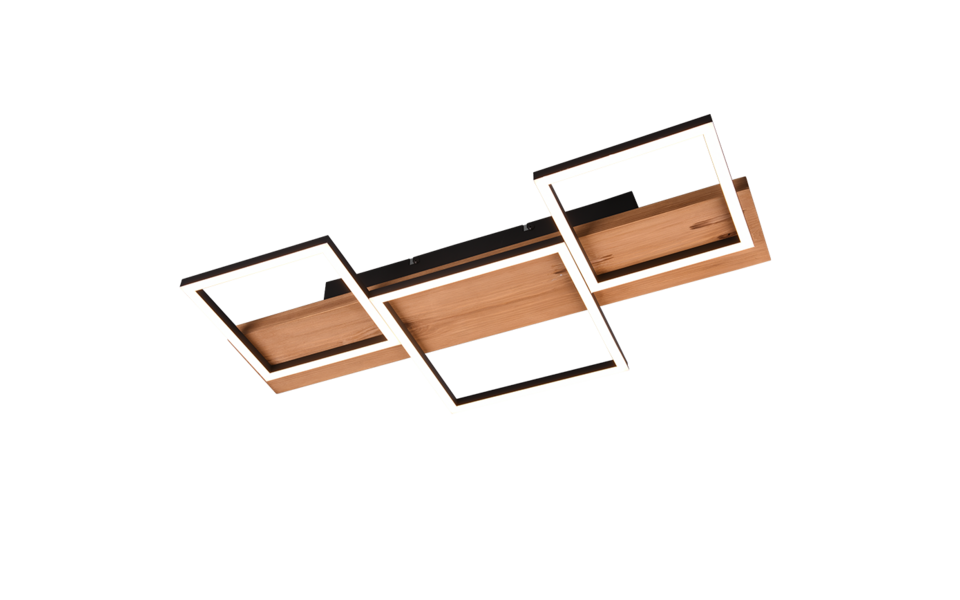 Trio Lighting Trio HARPER plafondlamp | LED | mat zwart | 65 x 34,5 cm | IP20 | 1x 30W | 4000 lm | 3000K | niet dimbaar