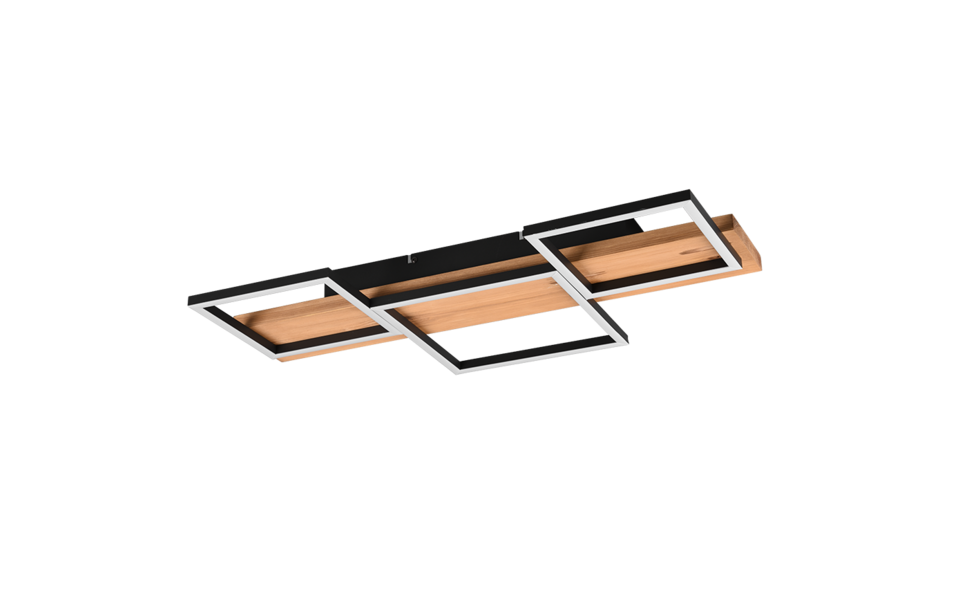 Trio Lighting Trio HARPER plafondlamp | LED | mat zwart | 65 x 34,5 cm | IP20 | 1x 30W | 4000 lm | 3000K | niet dimbaar