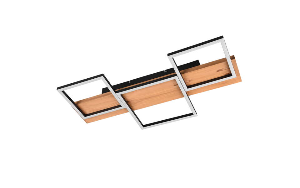 Trio Lighting Trio HARPER LED ceiling light | 1x 30W 4000 lm 3000K | black | IP20 | 7.5 cm