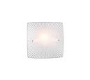 Trio Lighting Trio ELISA plafondlamp | E27 Fitting | chroom met transparant | 30 x 30 cm | IP20 | excl. 1x E27 | max. 40W