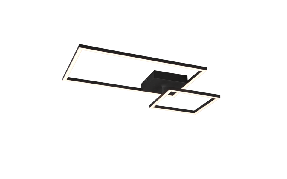 Trio Lighting Trio PADELLA LED ceiling light | 1x 25W 3000 lm 3000K | black | IP20 | 7.5 cm