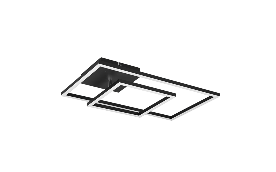 Trio Lighting Trio PADELLA LED ceiling light | 1x 25W 3000 lm 3000K | black | IP20 | 7.5 cm