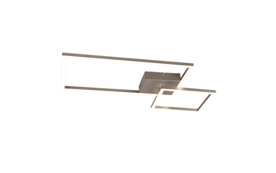 Trio Lighting Trio PADELLA plafondlamp | LED | nikkel mat | 63,5 x 37 cm | IP20 | 1x 25W | 3000 lm | 4000K | dimbaar