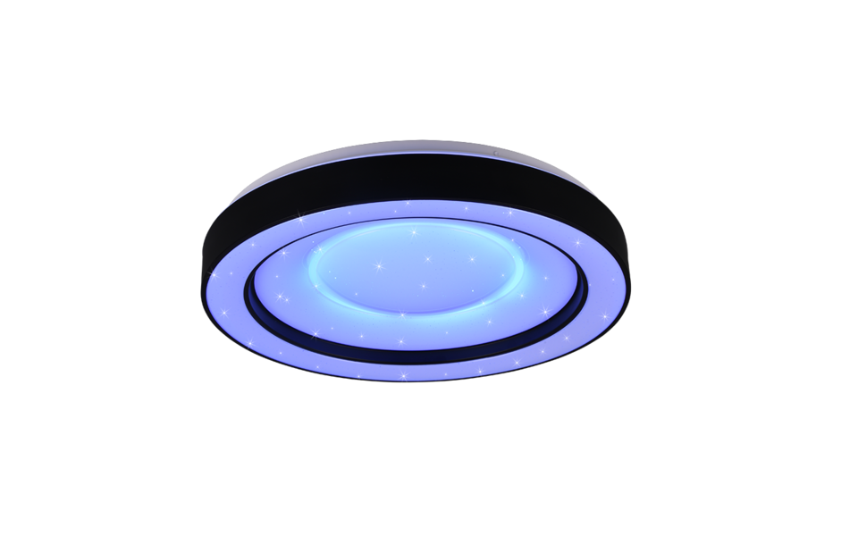 Trio Lighting Trio ARCO LED ceiling light | 1x 22W 2500 lm 2700-6000K | black | Ø 49 cm | IP20 | 8 cm
