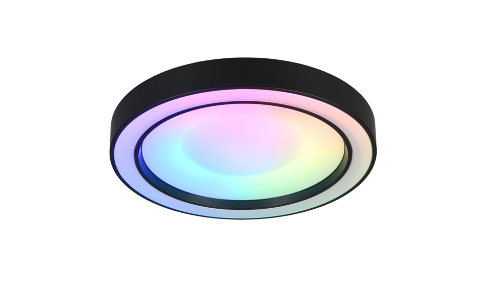 Trio Lighting Trio ARCO plafondlamp | LED | mat zwart | Ø 40 cm | IP20 | 1x 22W | 2500 lm | 2700-6000K | dimbaar Trio Lighting Trio ARCO plafondlamp | LED | mat zwart | Ø 40 cm | IP20 | 1x 22W | 2500 lm | 2700-6000K | dimbaar
