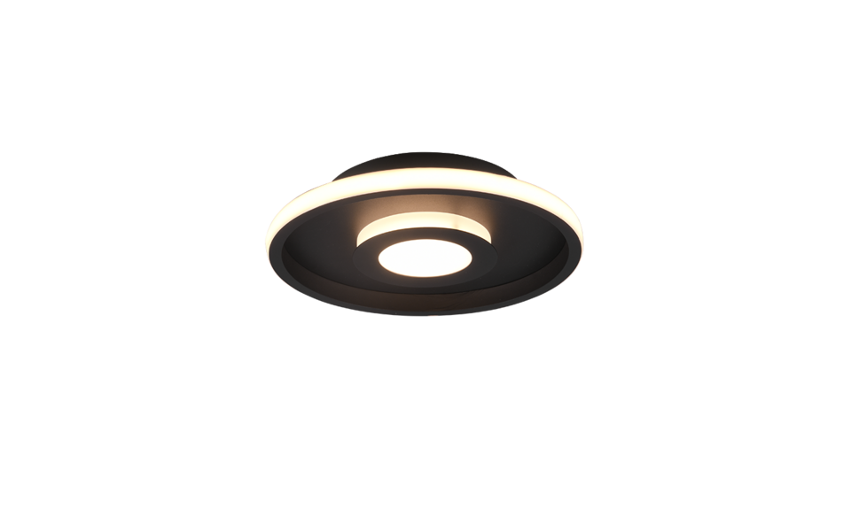 Trio Lighting Trio ASCARI plafondlamp | LED | mat zwart | Ø 30 cm | IP44 | 1x 28W | 3200 lm | 3000K | dimbaar Trio Lighting Trio ASCARI plafondlamp | LED | mat zwart | Ø 30 cm | IP44 | 1x 28W | 3200 lm | 3000K | dimbaar