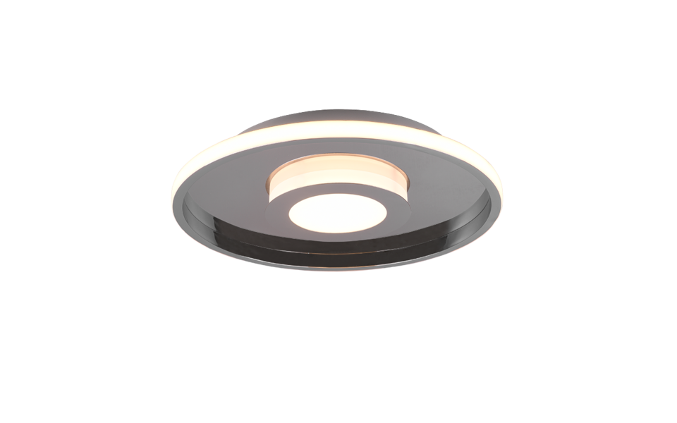 Trio Lighting Trio ASCARI plafondlamp | LED | chroom | Ø 40 cm | IP44 | 1x 35W | 4100 lm | 3000K | dimbaar Trio Lighting Trio ASCARI plafondlamp | LED | chroom | Ø 40 cm | IP44 | 1x 35W | 4100 lm | 3000K | dimbaar