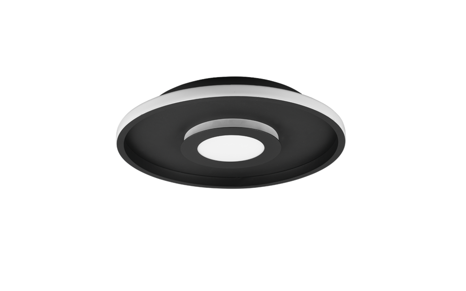 Trio Lighting Trio ASCARI LED ceiling light | 1x 35W 4100 lm 3000K | black | Ø 40 cm | IP20 | 6.8 cm