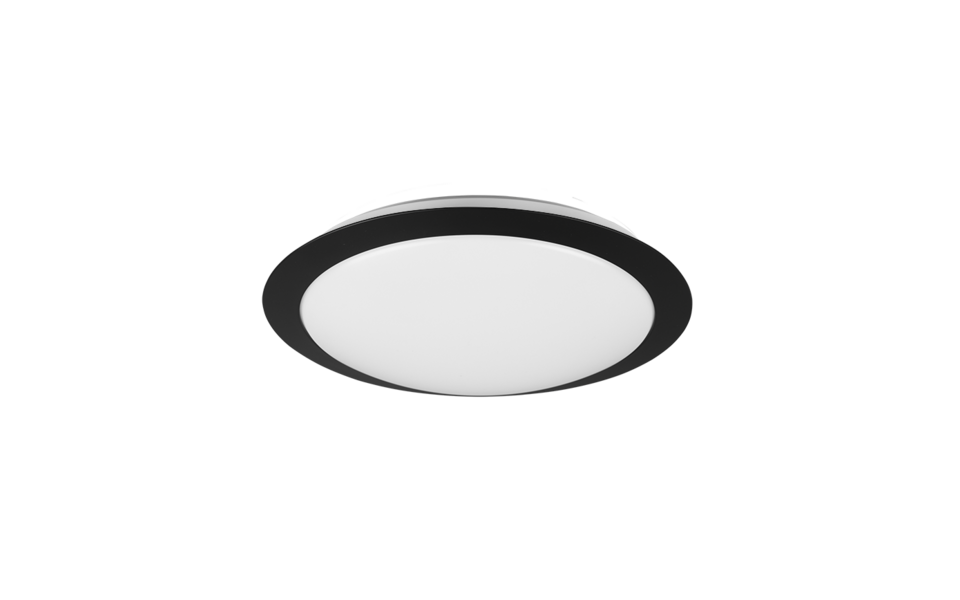 Trio Lighting Trio UMBERTO LED ceiling light | 1x 12W 1160 lm 3000K | black | Ø 29 cm | IP20 | 8 cm