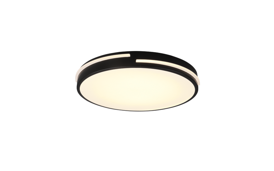 Trio Lighting Trio TACOMA plafondlamp | LED | mat zwart | Ø 40 cm | IP20 | 1x 24W | 2500 lm | 2700-6500K | dimbaar