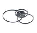 Trio Lighting Trio WINONA plafondlamp | LED | mat zwart | 78 x 60 cm | IP20 | 28W,10W | 3200 lm, 1x lm | 2700-6500K | dimbaar