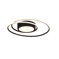 Trio YAVA LED ceiling light | black | Ø 60 cm | IP20