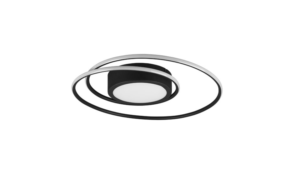 Trio Lighting Trio YAVA LED ceiling light | 1x 56W 6800 lm 2700-6000K | black | Ø 60 cm | IP20 | 7 cm