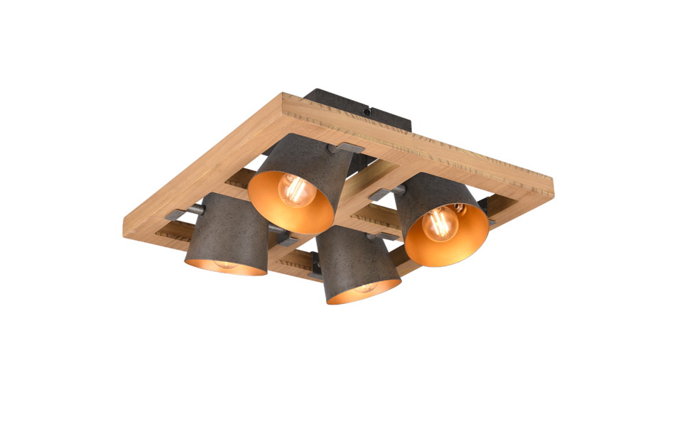 Trio Lighting Trio BELL plafondlamp | E14 Fitting | nickel antik | 39 x 39 cm | IP20 | excl. 4x E14 | max. 25W Trio Lighting Trio BELL plafondlamp | E14 Fitting | nickel antik | 39 x 39 cm | IP20 | excl. 4x E14 | max. 25W