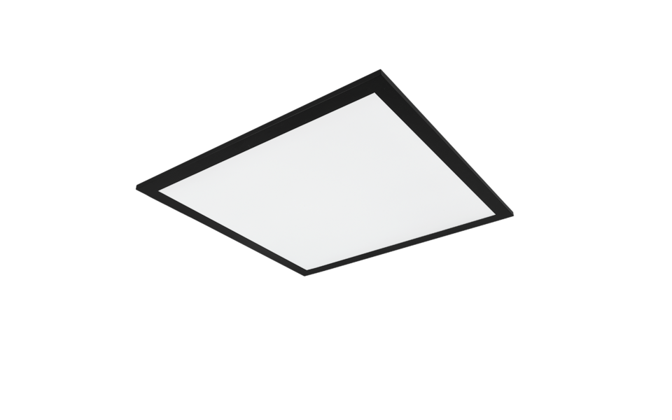 Trio Lighting Trio ALPHA plafondlamp | LED | mat zwart | 45 x 45 cm | IP21 | 1x 18W | 2300 lm | 3000K | niet dimbaar
