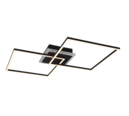 Trio Lighting Trio ARRIBO plafondlamp | LED | mat zwart | 61 x 61 cm | IP20 | 29W,6,5W | 3250 lm, 1x 600 lm | 3000K | dimbaar