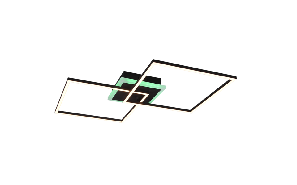 Trio Lighting Trio ARRIBO LED ceiling light | 1x 29W 3250 lm 3000K | black | Ø 61 cm | IP20 | 8 cm