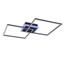 Trio Lighting Trio ARRIBO plafondlamp | LED | mat zwart | 61 x 61 cm | IP20 | 29W,6,5W | 3250 lm, 1x 600 lm | 3000K | dimbaar