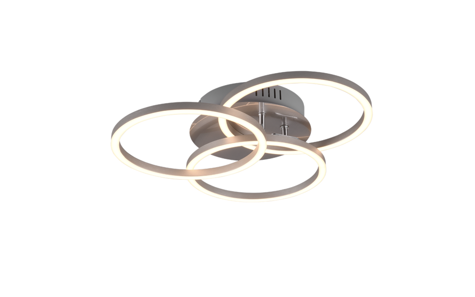 Trio Lighting Trio CIRCLE plafondlamp | LED | nikkel mat | 43,5 x 9,5 cm | IP20 | 1x 27W | 3200 lm | 2700-6000K | dimbaar Trio Lighting Trio CIRCLE plafondlamp | LED | nikkel mat | 43,5 x 9,5 cm | IP20 | 1x 27W | 3200 lm | 2700-6000K | dimbaar