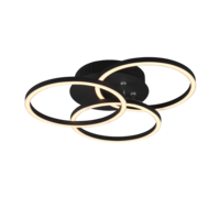 Trio CIRCLE LED ceiling light | black | IP20 Trio CIRCLE LED ceiling light | black | IP20